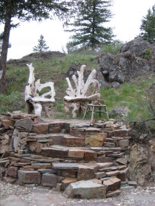 rustic stone stairs